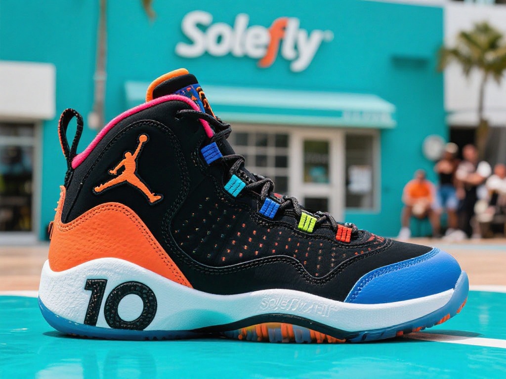 塔克赛前热身亮相Solefly x Air Jordan 10联名款 提到球鞋设计,就不得不提Solefly—
