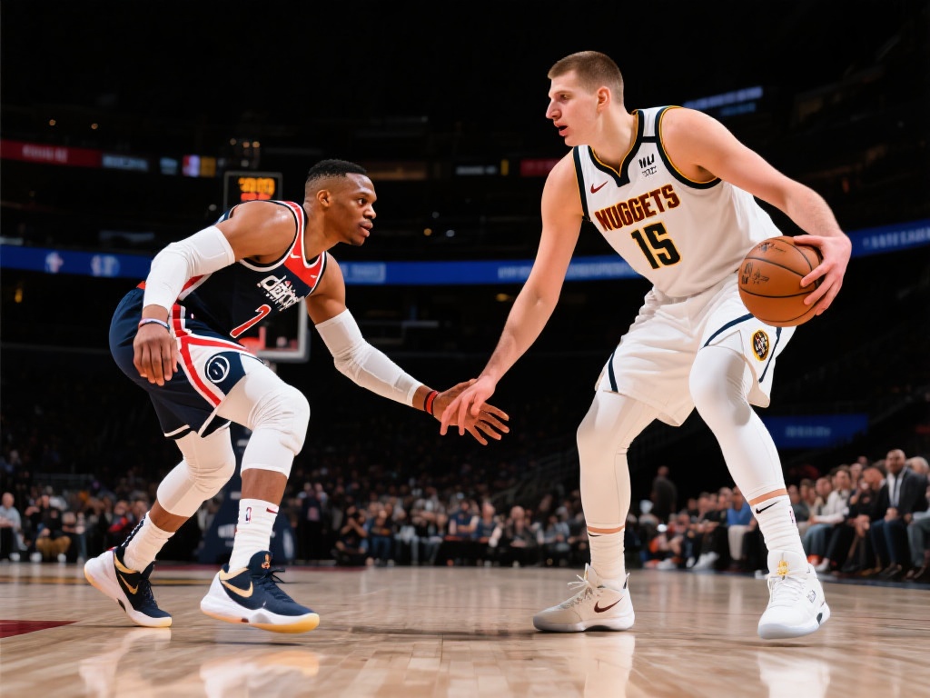 威少盲传妙助约基奇强突篮下打成2+1